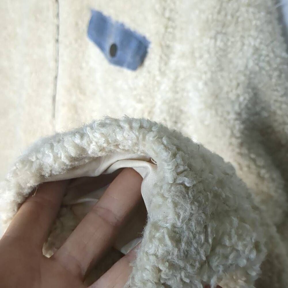 Pendleton Teddy Full Zip Up Jacket Blue Wool Trim… - image 3